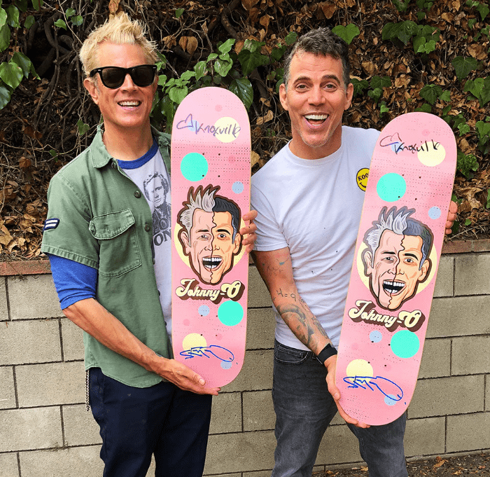 Steveo and Johnny Knoxville skateboards
