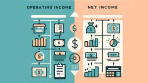 “operating expenses” and “net income,” showcasing various icons representing different financial elements