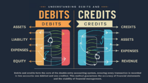 accounting diagram explaining debits and credits relationships